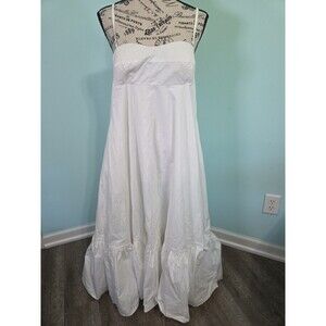 Hazel and olive puffer white maxi dress new with tags large Ivory white wedding
